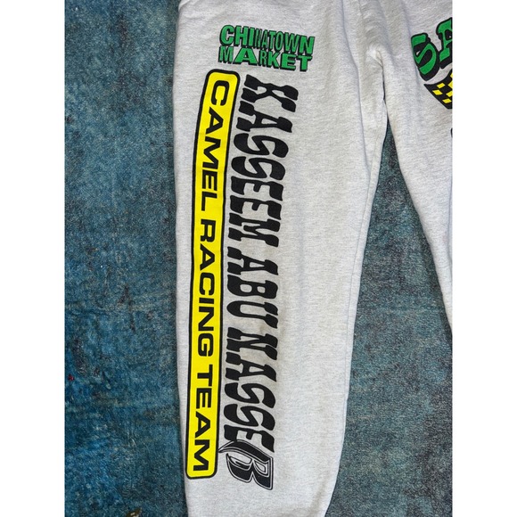 Chinatown Market Rare Kassem Abu Nasser Saudi Bronx Camel Racing Sweatpants Grey - Picture 2 of 5